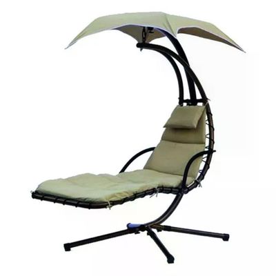 VIGOR-BLINKY Vigor 9693770 Resort Amaca a Dondolo Lettino Acciaio Tettuccio Parasole 120 Kg colore Beige