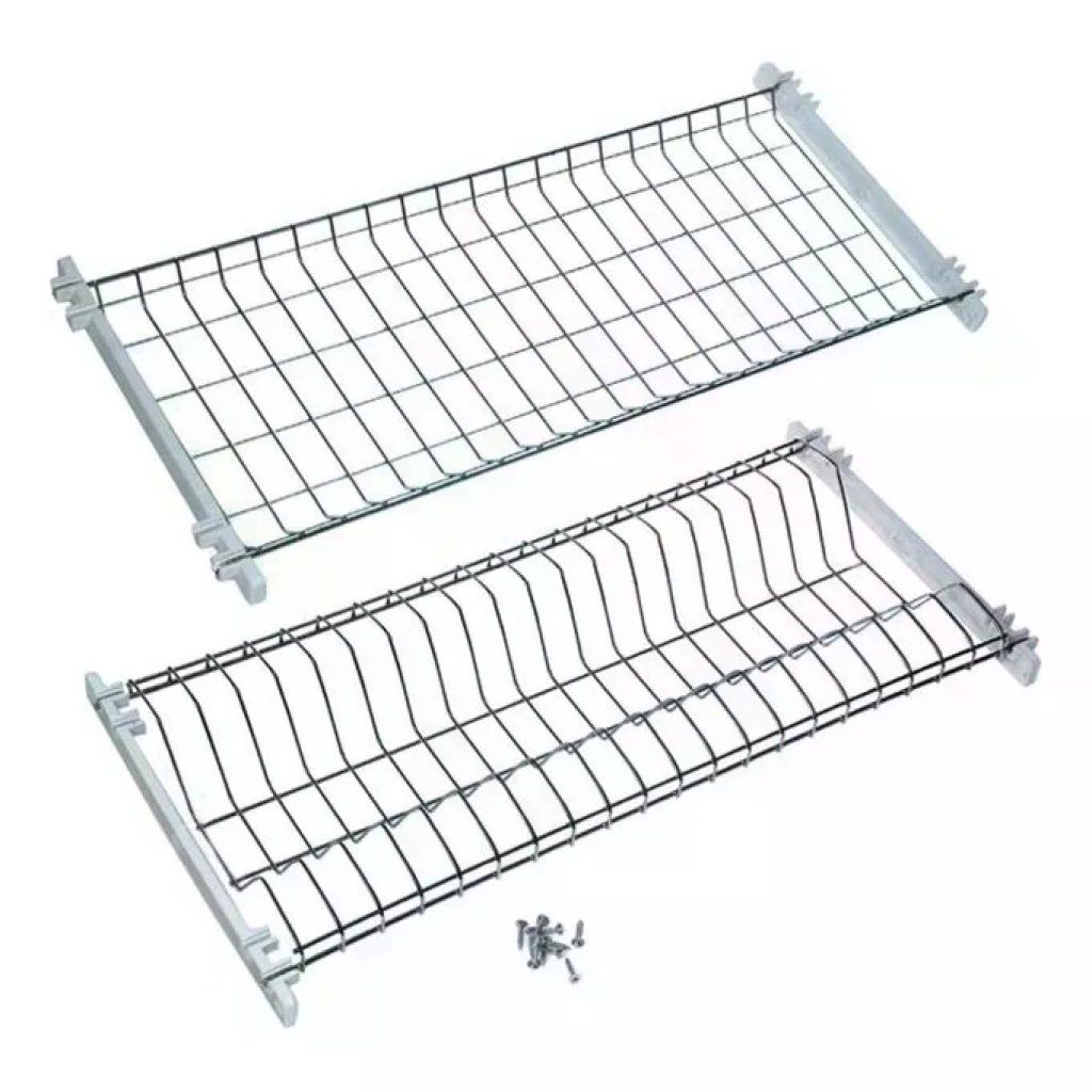 GENERICO Filtex 9660507 Scolapiatti in Acciaio Inox 18-8 con 2 Griglie per Pensile 76 cm colore Acciaio Inox