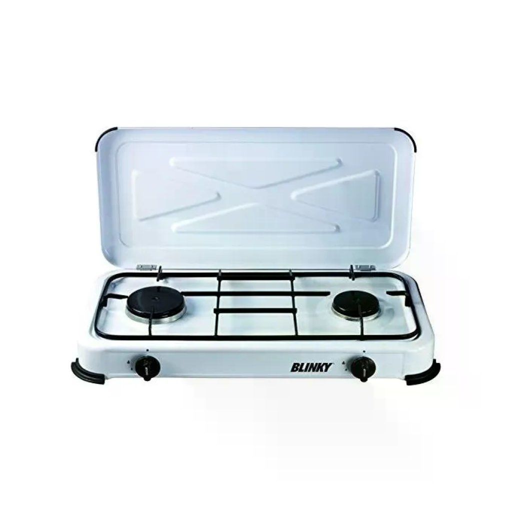 VIGOR-BLINKY Vigor 9801002 Fornello a gas GPL 2 fuochi struttura acciaio verniciato griglia acciaio smaltato
