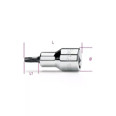 Beta 9200521 920TX Chiave Bussola Torx T25 attacco 1-2'' acciaio cromo vanadio finitura cromata