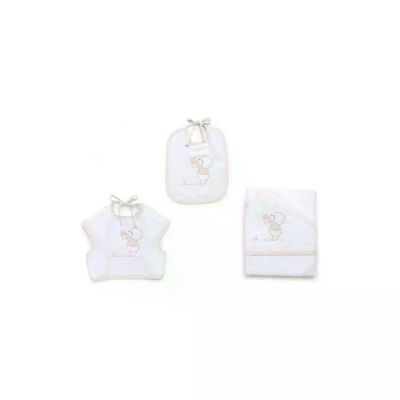Italbaby Set 3 Pezzi Spugna Bear Avorio