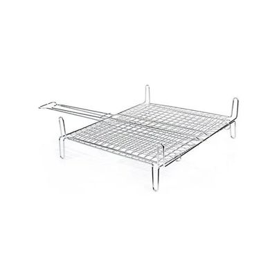 Filtex 054-264 Graticola Doppia Incrociata Chiusa con Piedini Acciaio Cromato 40x45 cm Accessori Barbecue