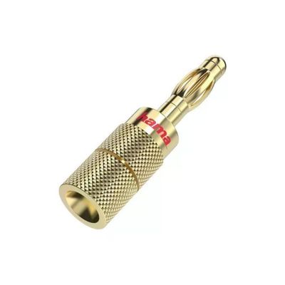 Hama 00205201 Adattatore Spina a Banana per Altoparlanti Audio Set 4 pezzi contatti placcati colore Oro