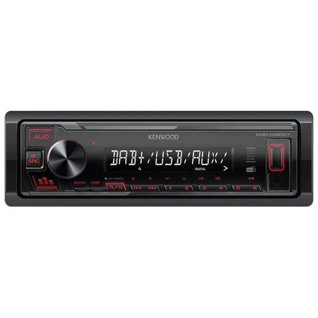 Kenwood KMM-DAB307 Autoradio Mechaless 1 DIN DAB+ USB Frontale 200 W Equalizzatore 13 Bande colore Nero
