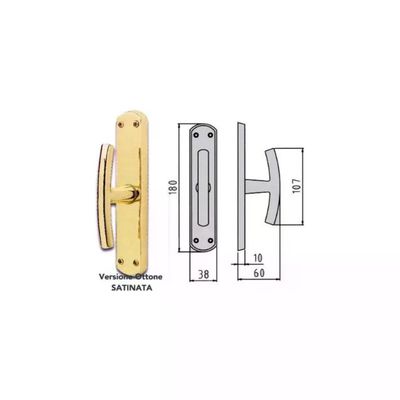 Ghidini 744407008 Maniglia Cremonese Ottone Satinato Milena Ez+q7