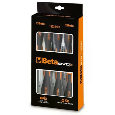 Beta Tools 1203E-D5 Evox Set 5 Cacciaviti a Taglio e Phillips PH1 PH2