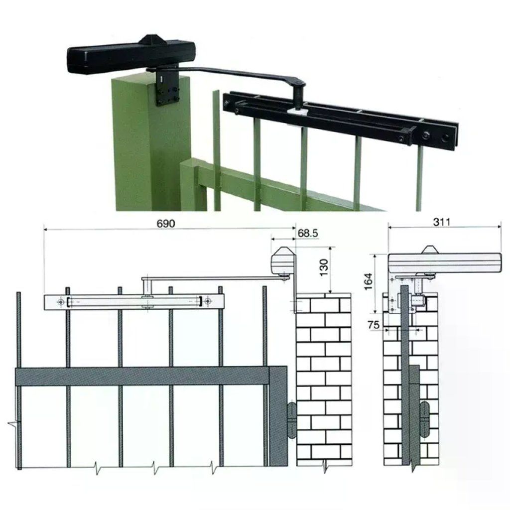 ASSA ABLOY DC680G Chiudicancello Pedonale Braccio a Slitta Forza Regolabile EN 1 ASSA ABLOY DC680G Chiudicancello Pedonale Braccio a Slitta Forza Regolabile EN 1