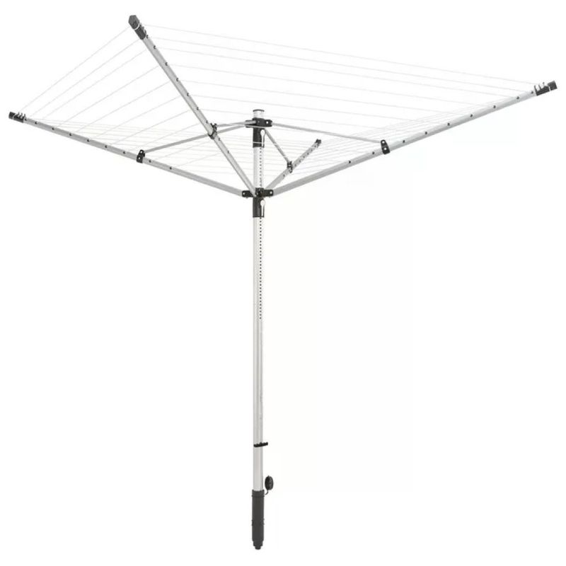 Leifheit 85359 LinoLift 500 Stendibiancheria a ombrello con altezza regolabile da 85 a 180 cm 50 metri di