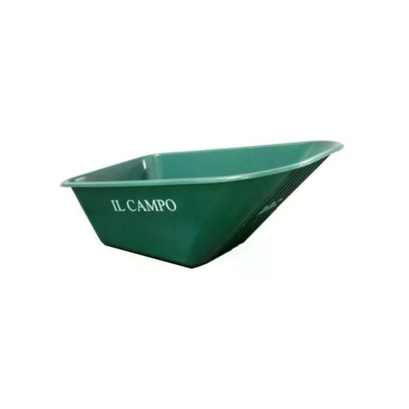 IL CAMPO 04320 Vasca in Plastica per Carriola Polipropilene Rinforzato 85 L colore Verde