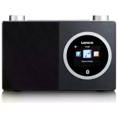 Lenco DIR-70BK Radio Internet con Display a Colori TFT 2,4'' Wi-Fi Bluetooth 5.0 DAB+ FM colore Nero Lenco DIR-70BK Radio Internet con Display a Colori TFT 2,4'' Wi-Fi Bluetooth 5.0 DAB+ FM colore Nero