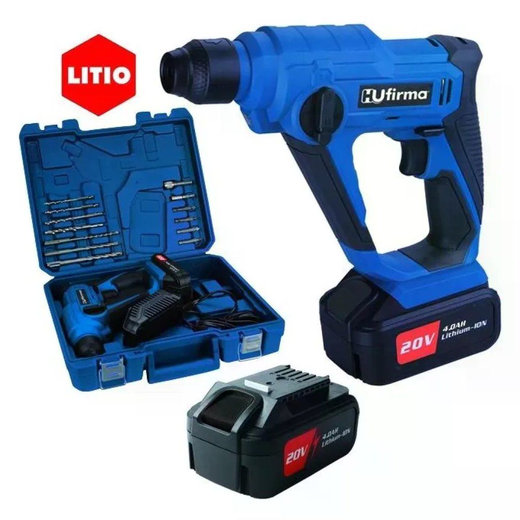 HU-FIRMA 9011810 HU-TS20-LI Trapano tassellatore cordless 20V 4Ah 2 batterie SDS-PLUS 1 1 J 0 HU-FIRMA 9011810 HU-TS20-LI Trapano tassellatore cordless 20V 4Ah 2 batterie SDS-PLUS 1 1 J 0