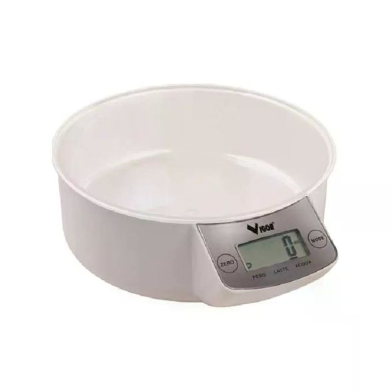 VIGOR-BLINKY Vigor 9594805 Elda Bilancia da Cucina Elettronica con Ciotola Display LCD Portata 5 Kg Divisione 1