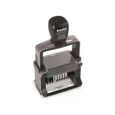 Trodat 139703 Professional Datario autoinchiostrante per farmacie in acciaio inox 56x33 mm colore Nero