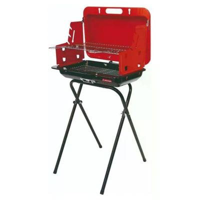 Sandrigarden SG 47-33 Barbecue a Carbone a Valigetta Portatile Griglia Cromata 47x33 cm 4 Posizioni