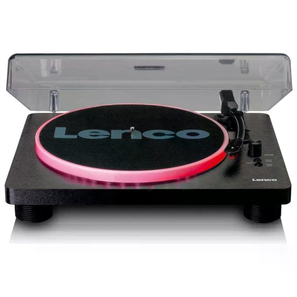 Lenco LS-50LEDBK Giradischi con Altoparlanti Integrati 2x3 W USB Luci LED 33 45 78 rpm colore Nero Lenco LS-50LEDBK Giradischi con Altoparlanti Integrati 2x3 W USB Luci LED 33 45 78 rpm colore Nero