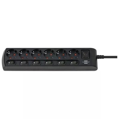 Brennenstuhl 1153110116 Ciabatta Elettrica 6 Prese con Interruttori Singoli Illuminati Cavo 2 m 3680 W 16 A Brennenstuhl 1153110116 Ciabatta Elettrica 6 Prese con Interruttori Singoli Illuminati Cavo 2 m 3680 W 16 A