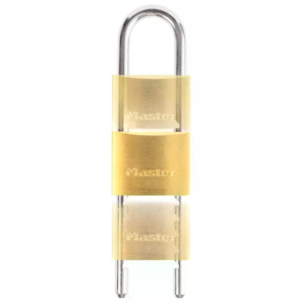 MASTERLOCK Master Lock 1950EURDCC Lucchetto a Chiavi in Ottone Massiccio e Archetto Regolabile da 7 a 15 MASTERLOCK Master Lock 1950EURDCC Lucchetto a Chiavi in Ottone Massiccio e Archetto Regolabile da 7 a 15