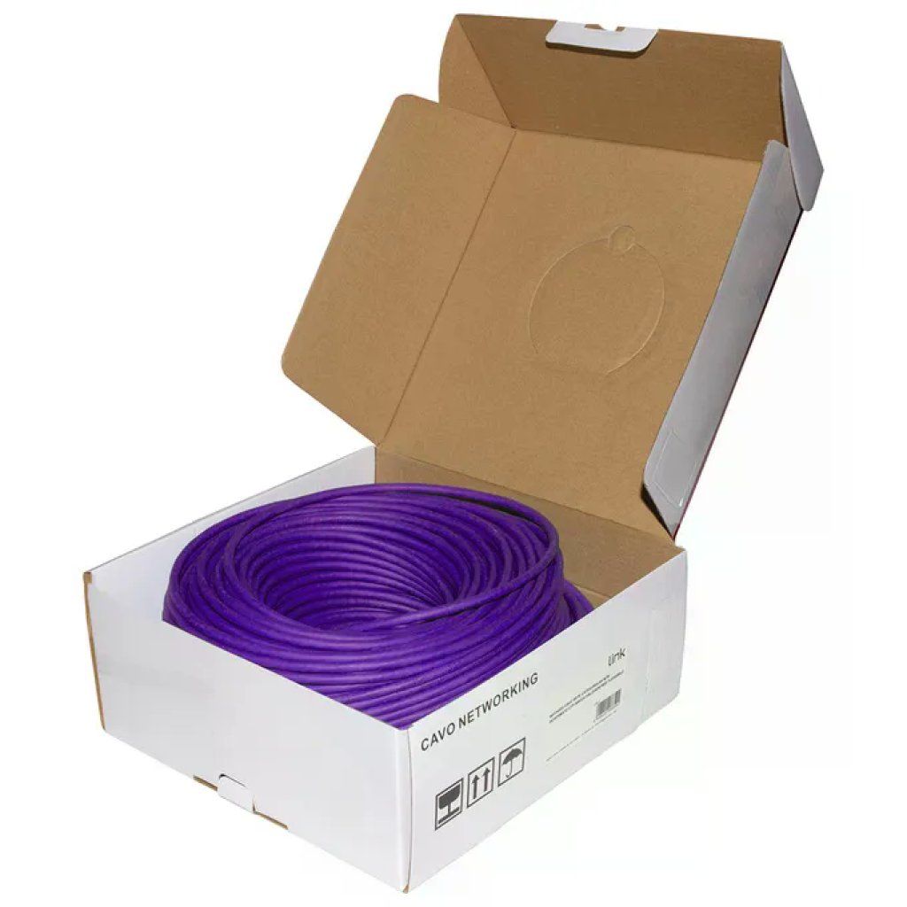 Link LK6A100VI Matassa Cavo di Rete Cat 6A U-UTP LSZH AWG24 Flessibile PoE PoE+ 100 m colore Viola Link LK6A100VI Matassa Cavo di Rete Cat 6A U-UTP LSZH AWG24 Flessibile PoE PoE+ 100 m colore Viola