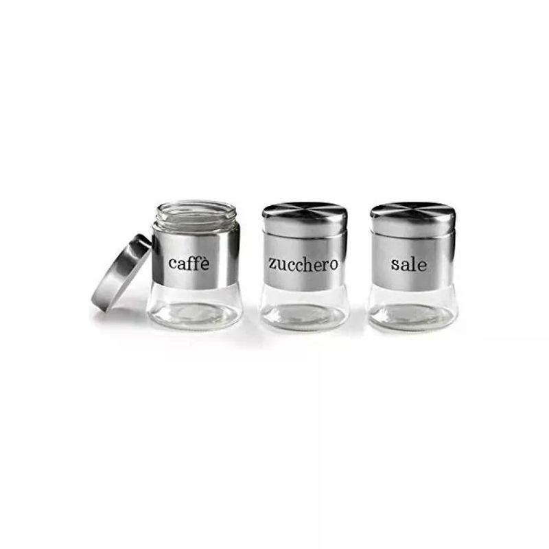 Gicos Utilissimi Barattolo in Vetro Silver 3 Pezzi