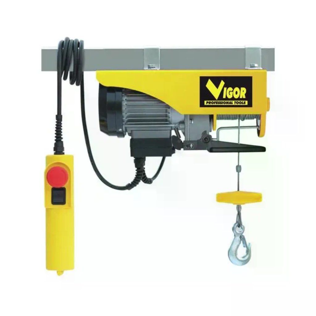 VIGOR-BLINKY Vigor 49730-10 Paranco Elettrico 550 W portata 125 Kg 250 Kg cavo 12 m colore Giallo