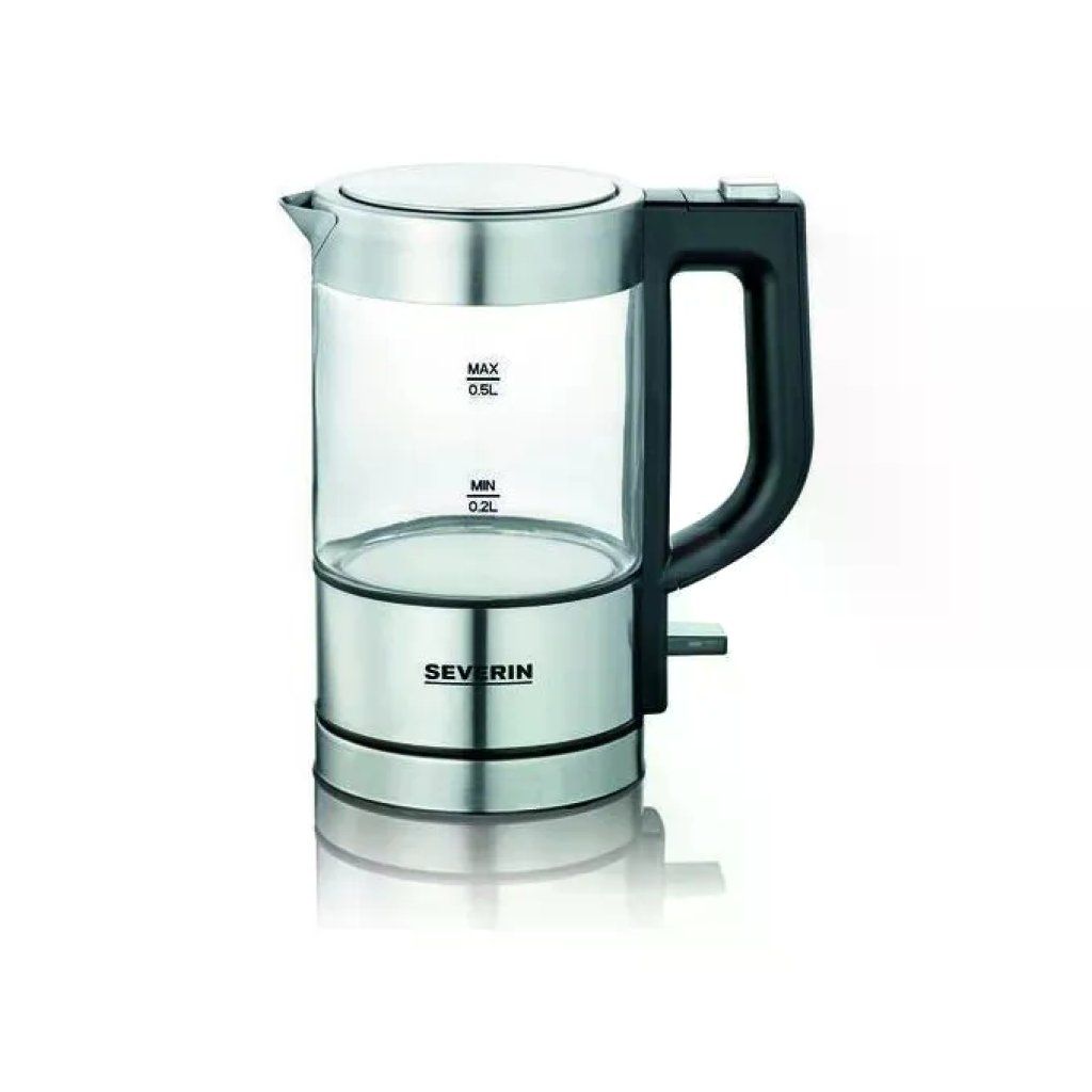 Severin WK3472 Mini Bollitore Elettrico in Vetro 0,5 L 1100 W Filtro Anticalcare BPA Free colore Nero Severin WK3472 Mini Bollitore Elettrico in Vetro 0,5 L 1100 W Filtro Anticalcare BPA Free colore Nero