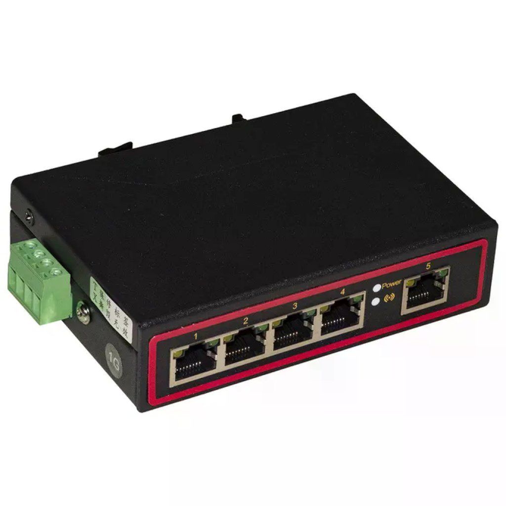LINK LKIND5G Switch industriale 5 porte Gigabit con 4 porte Gigabit + 1 porta uplink alloggiamento in