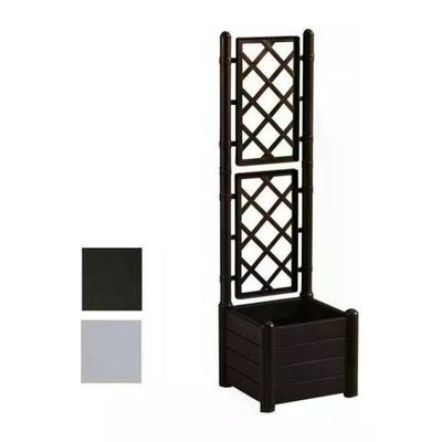 Stefanplast Fioriera Bellitalia Quadrata con Spalliera Grigliata 43x43x142 cm 30 L Polipropilene colore