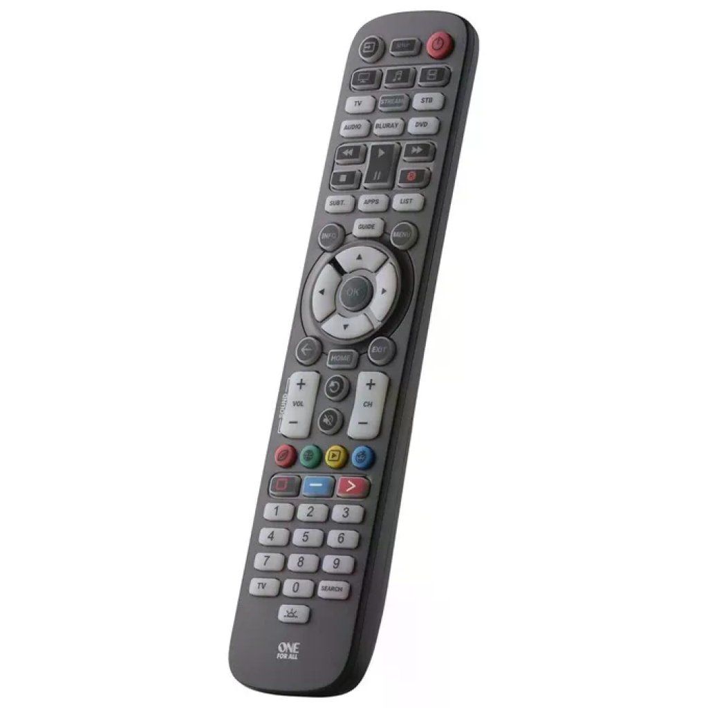 One For All URC3661 Essential 6 Telecomando Universale 6 Dispositivi Retroilluminato SteriTouch colore Nero