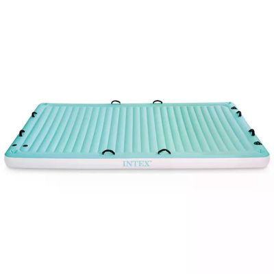 Intex 56289EU Water Lounge Materassino Gonfiabile 310x183x18 cm 8 Maniglie 4 Portabicchieri 400 Kg