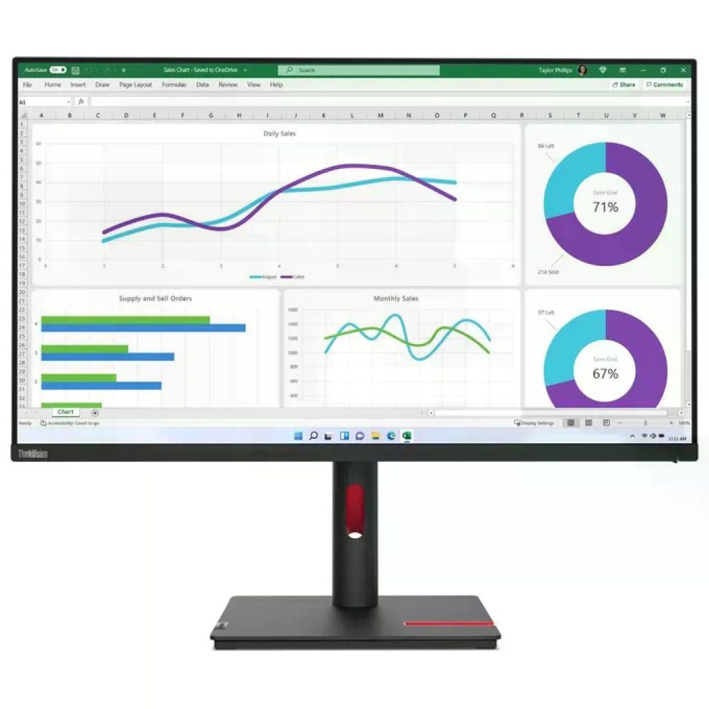Lenovo 63D3GAT1EU ThinkVision T32h-30 Monitor LED IPS 31'' Quad HD 2560x1440 350 cd-m² USB