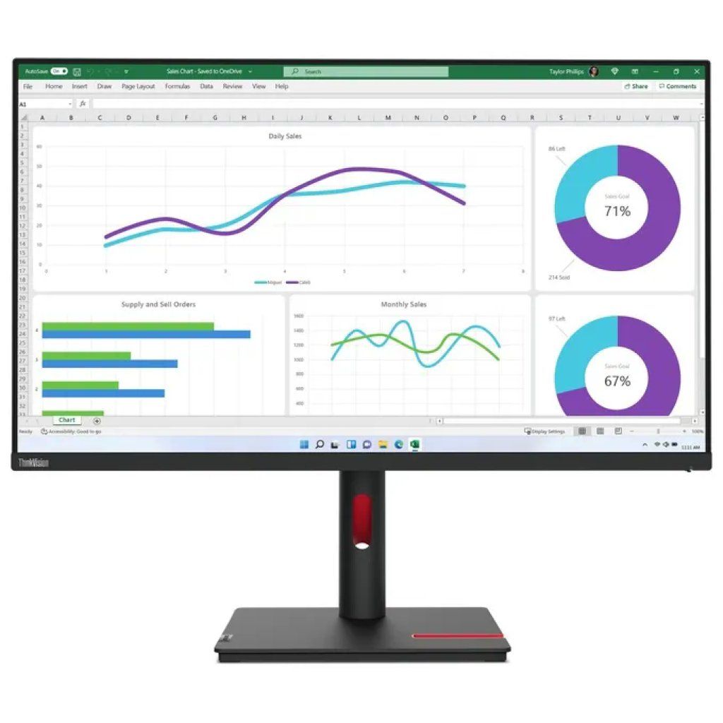 Lenovo 63D3GAT1EU ThinkVision T32h-30 Monitor LED IPS 31'' Quad HD 2560x1440 350 cd-m² USB