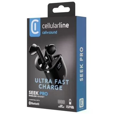 CELLULAR ITALIA Cellularline BTSEEKPROTWSK Seek Pro Auricolari TWS Bluetooth 5 CELLULAR ITALIA Cellularline BTSEEKPROTWSK Seek Pro Auricolari TWS Bluetooth 5