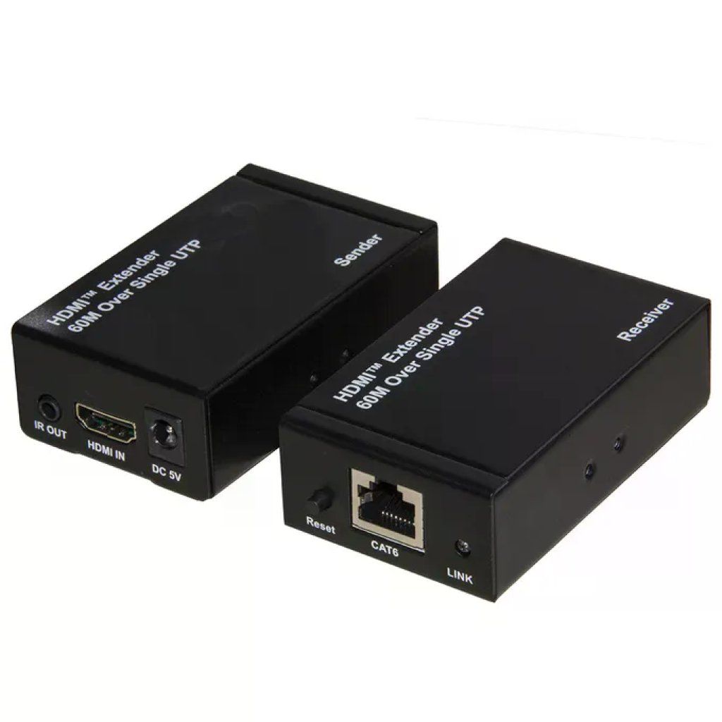 LINK LKEXT163 Estensore HDMI tramite cavo Cat5e Cat6 fino a 60 metri 4K colore Nero