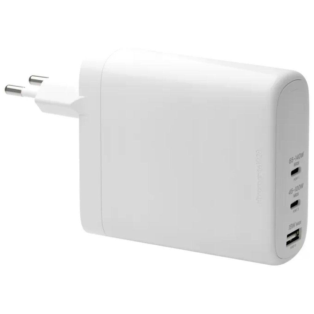 Dbramante1928 CI140EUWH7101 re-charge Pro Caricatore da parete USB-C 140W+100W+18W tecnologia GaN colore Bianco Dbramante1928 CI140EUWH7101 re-charge Pro Caricatore da parete USB-C 140W+100W+18W tecnologia GaN colore Bianco