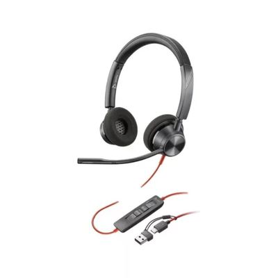 HP Poly 8X220AA Blackwire 3320 Cuffie Stereo USB-C Certificate Microsoft Teams colore Nero