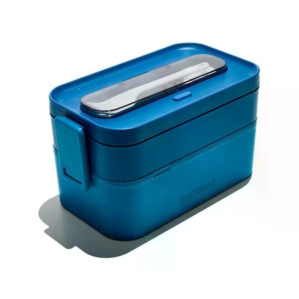 Muitomas LUNCHBOXLBL Lunch Box 1700 ml con Due Contenitori Ermetici Forchetta e Cucchiaio Inclusi colore