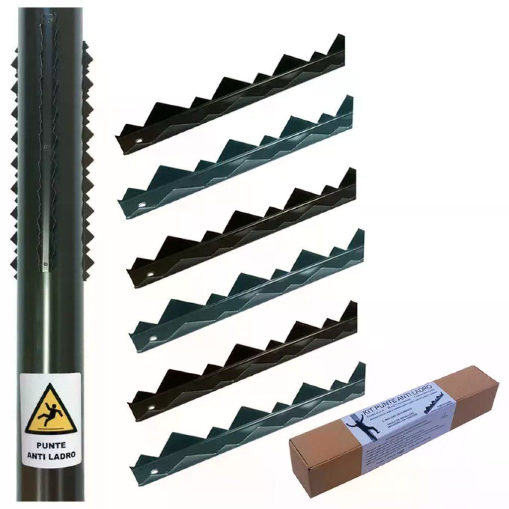 YEPPON Sodifer 84115 Kit Punte Anti Ladro per Tubi Grondaie Acciaio Zincato 3 File 6 Barre 40 cm colore