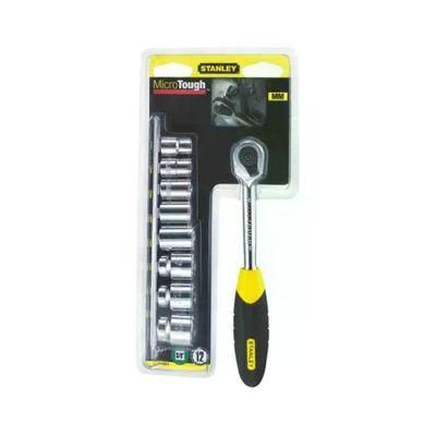 Stanley 001081118 Microtough Cricchetto con Bussole Reversibile 72 Denti 1 Stanley 001081118 Microtough Cricchetto con Bussole Reversibile 72 Denti 1
