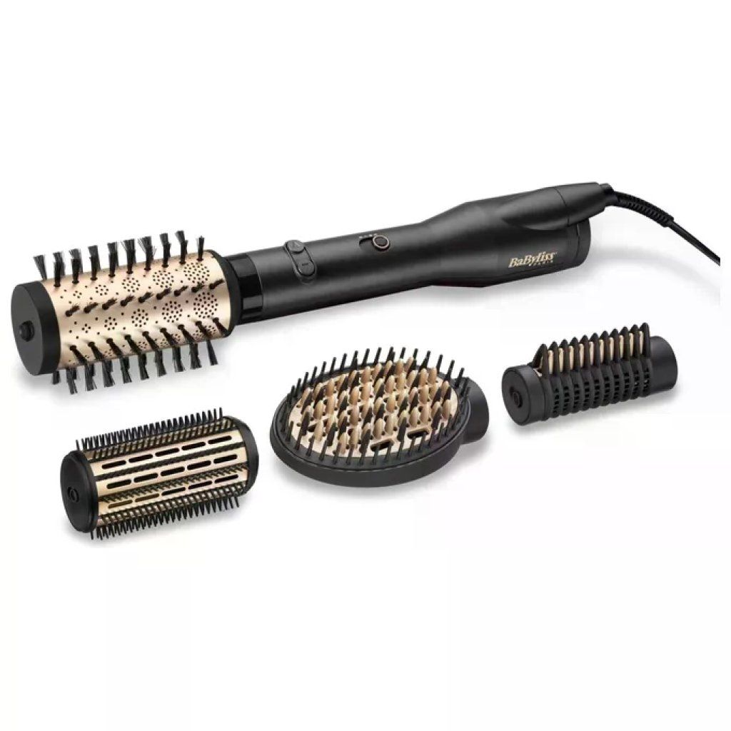 BaByliss AS970E Big Hair Luxe Spazzola Rotante 650W Ionica 4 Accessori 2 Temperature Cavo 2.5 m colore Nero