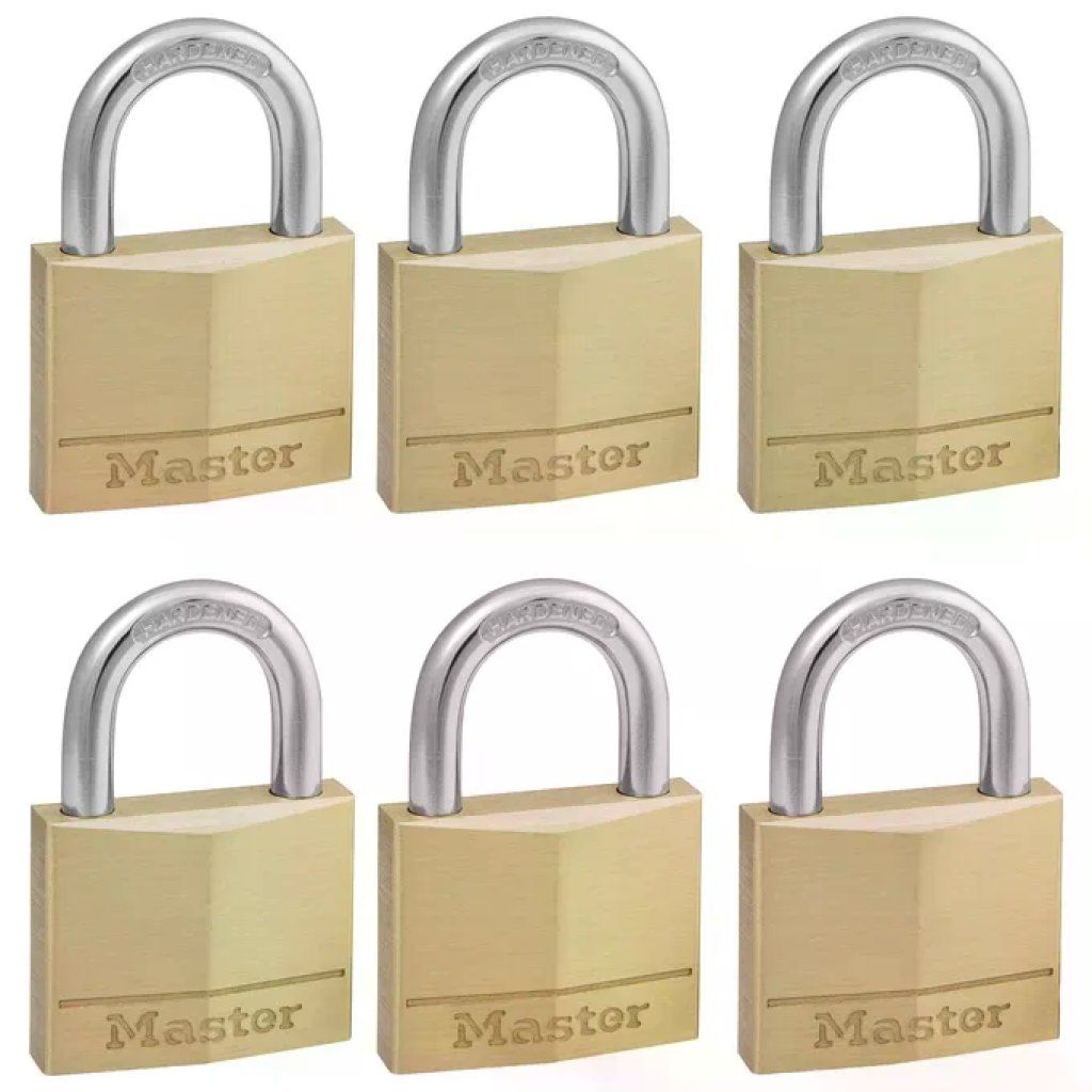 MASTERLOCK MASTER LOCK 140EURSIX Lucchetto in Ottone Massiccio 40 mm 4 Pin Chiave Stessa Chiusura 6 Pezzi MASTERLOCK MASTER LOCK 140EURSIX Lucchetto in Ottone Massiccio 40 mm 4 Pin Chiave Stessa Chiusura 6 Pezzi