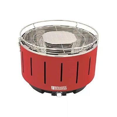 Sandrigarden SG31I Barbecue a Carbone Portatile Griglia Inox 31 cm Senza Fumo Ventola USB Borsa Inclusa