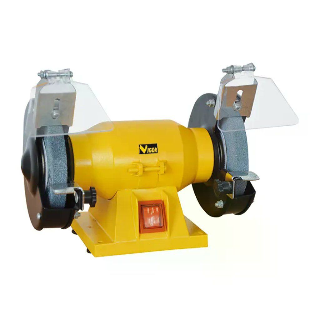 VIGOR-BLINKY Vigor VSM250 Smerigliatrice Doppia da Banco Nastro e Mola 250 W 2980 rpm Mola 150 mm Nastro 50x686