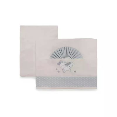 Italbaby Set lenzuola lettino completo 3 pezzi 100% cotone Lenzuolo sopra 120x80 cm Lenzuolo sotto con Italbaby Set lenzuola lettino completo 3 pezzi 100% cotone Lenzuolo sopra 120x80 cm Lenzuolo sotto con