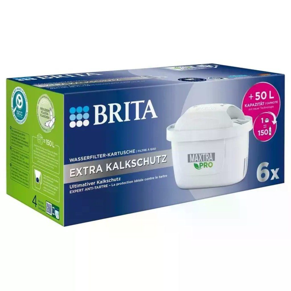 BRITA 1050844 Cartuccia Filtro Maxtra Pro Extra Protezione Anticalcare 6 Pezzi colore Bianco