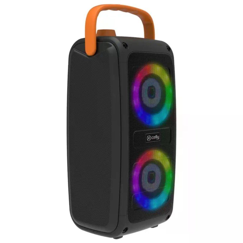 Celly KIDSPARTYRGB Cassa Bluetooth da Festa 20W Wireless Karaoke Microfono Luci RGB MicroSD colore Nero