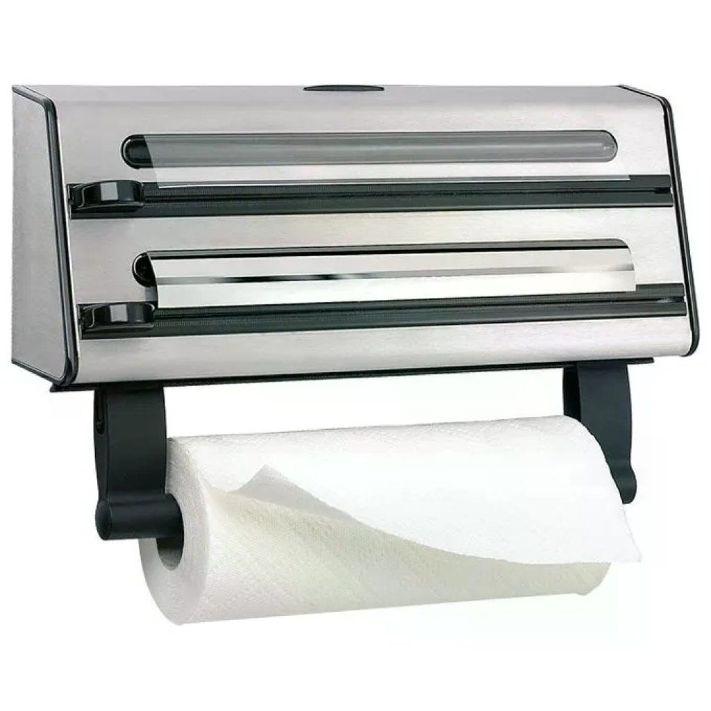 Emsa 504180 Contura Portarotolo Triplo da Cucina Acciaio Inox 18-10 42,5x19x12 cm colore Acciaio Inox Emsa 504180 Contura Portarotolo Triplo da Cucina Acciaio Inox 18-10 42,5x19x12 cm colore Acciaio Inox