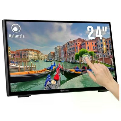 Atlantis A05-T24A-VHDM Monitor PC Touchscreen 24'' Full HD 1920x1080 10 tocchi HDMI DP VGA Hub USB 3
