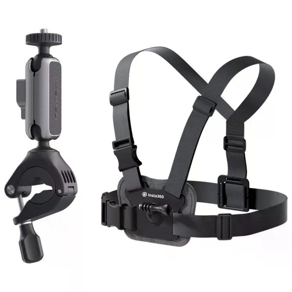 Insta360 X3-BIKE-MOUNT Bike Bundle V2 Kit Supporto Manubrio e Fascia Pettorale per Action Cam colore Nero