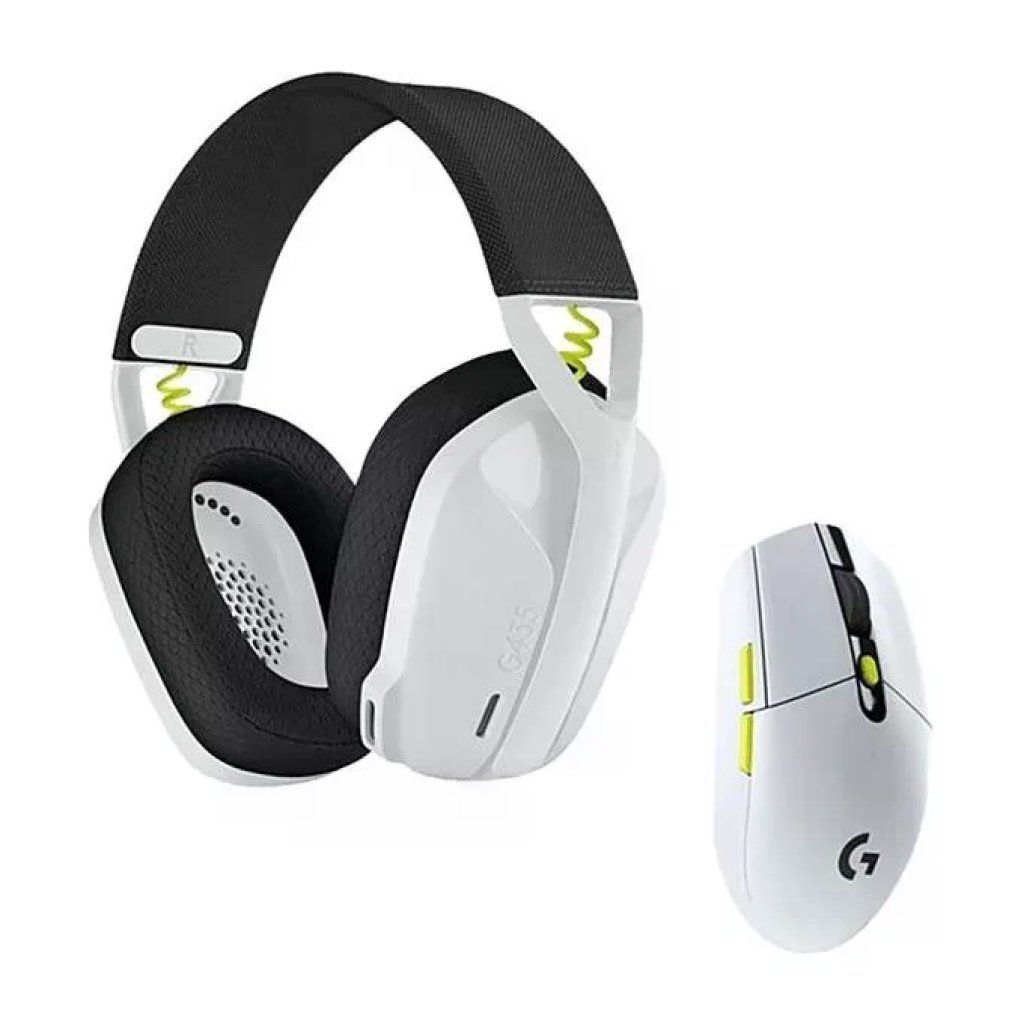 Logitech 981-001230 G435 SE G305 SE Combo Gaming Wireless Cuffie e Mouse 40mm 12000 dpi colore Bianco