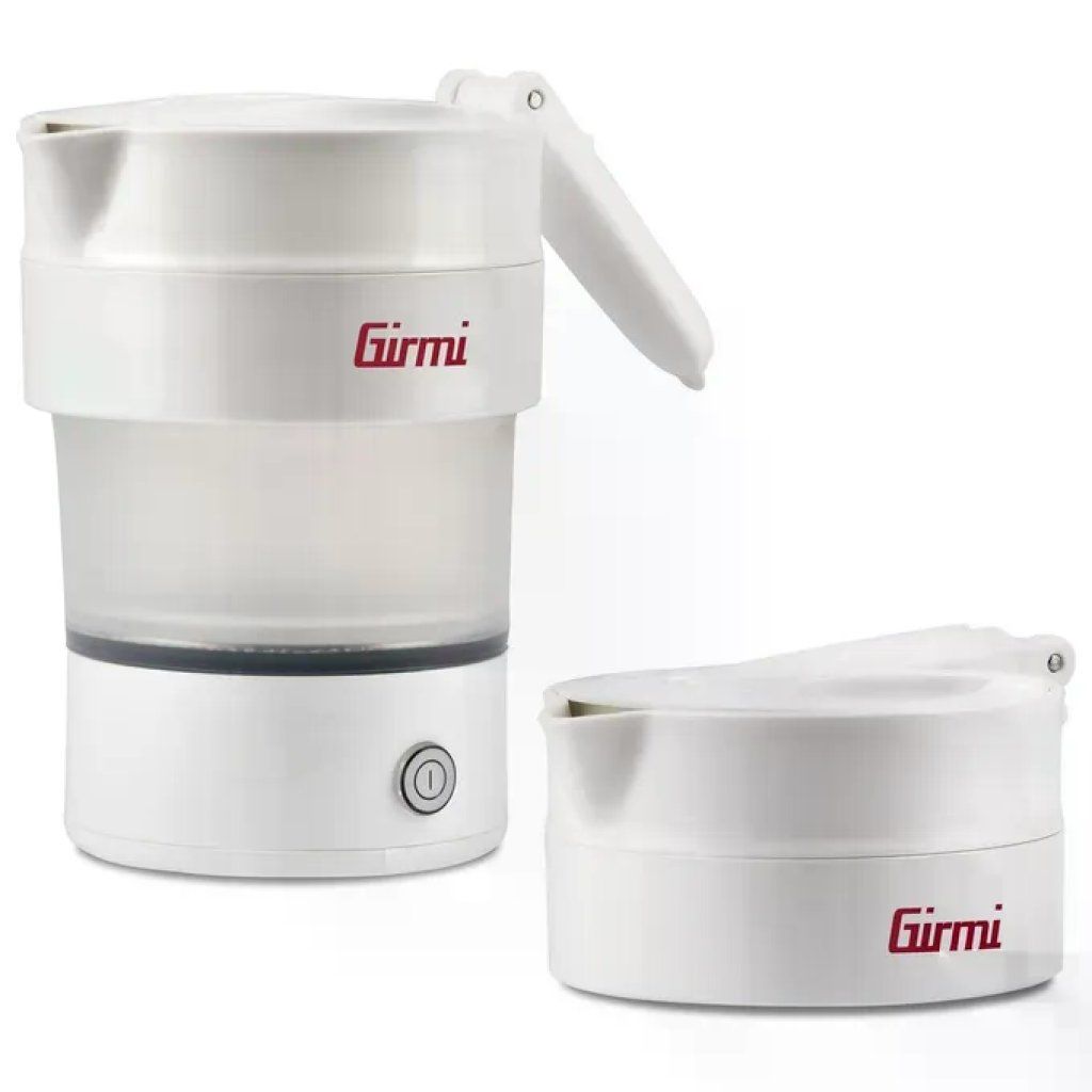 Girmi BL0301 Bollitore Pieghevole in Silicone 0.6 L 600 W Cavo Removibile BPA Free colore Bianco